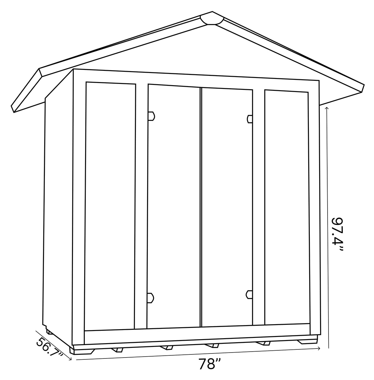 Golden Designs "Gargellen" 5 Person Hybrid (PureTech Full Spectrum IR or Traditional Stove) Outdoor Sauna - Canadian Hemlock GDI-8125-01