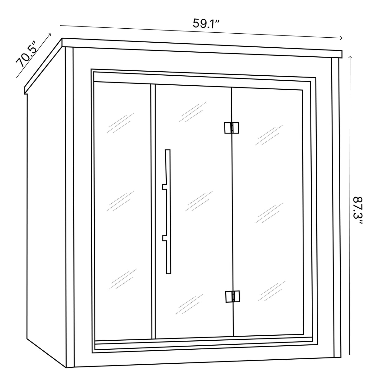 Golden Designs Narvik 2 Person Outdoor-Indoor Traditional Sauna - Canadian Red Cedar Interior GDI-8202-01