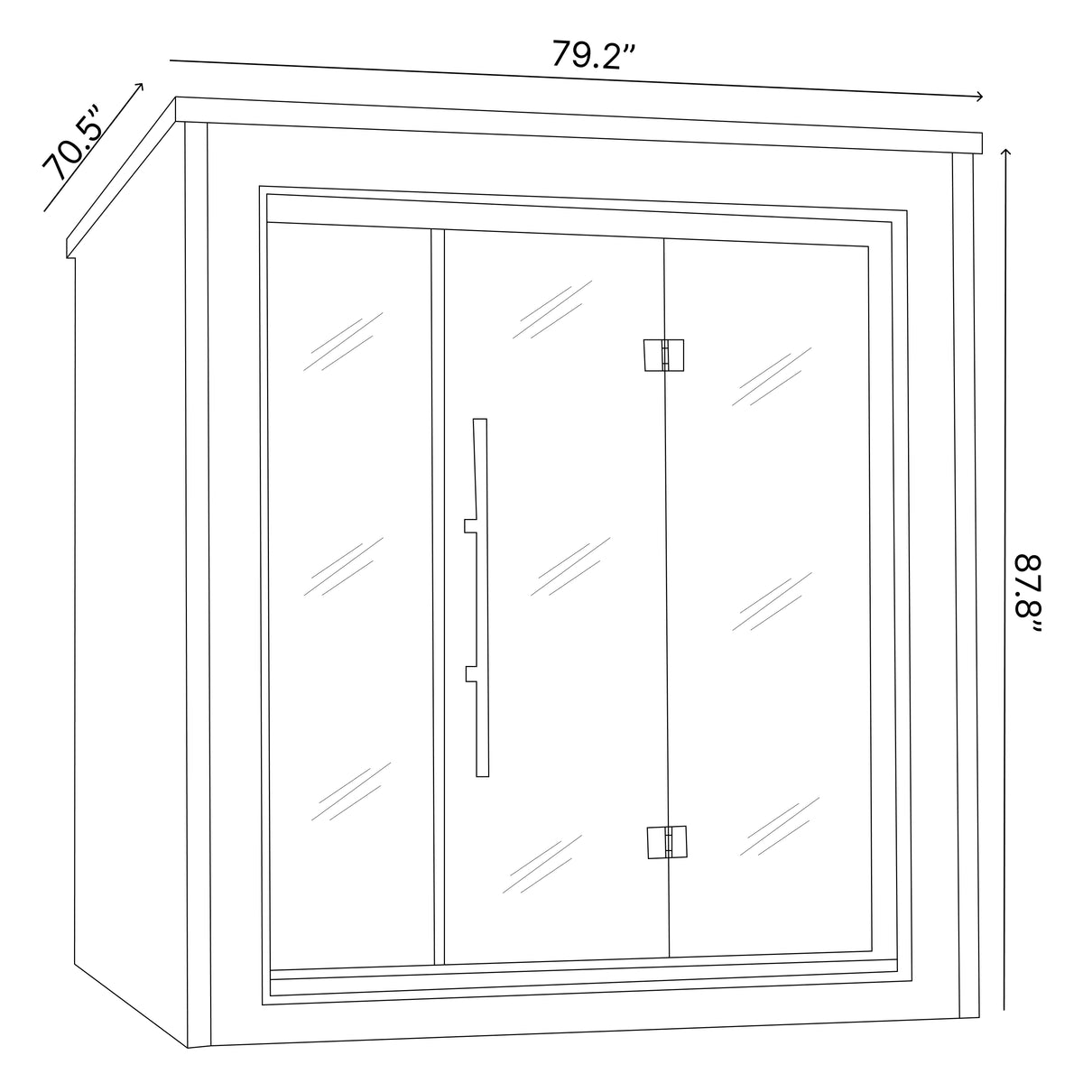 Golden Designs Visby 3 Person Outdoor-Indoor PureTech Hybrid Full Spectrum Sauna Canadian Red Cedar Interior GDI-8223-01