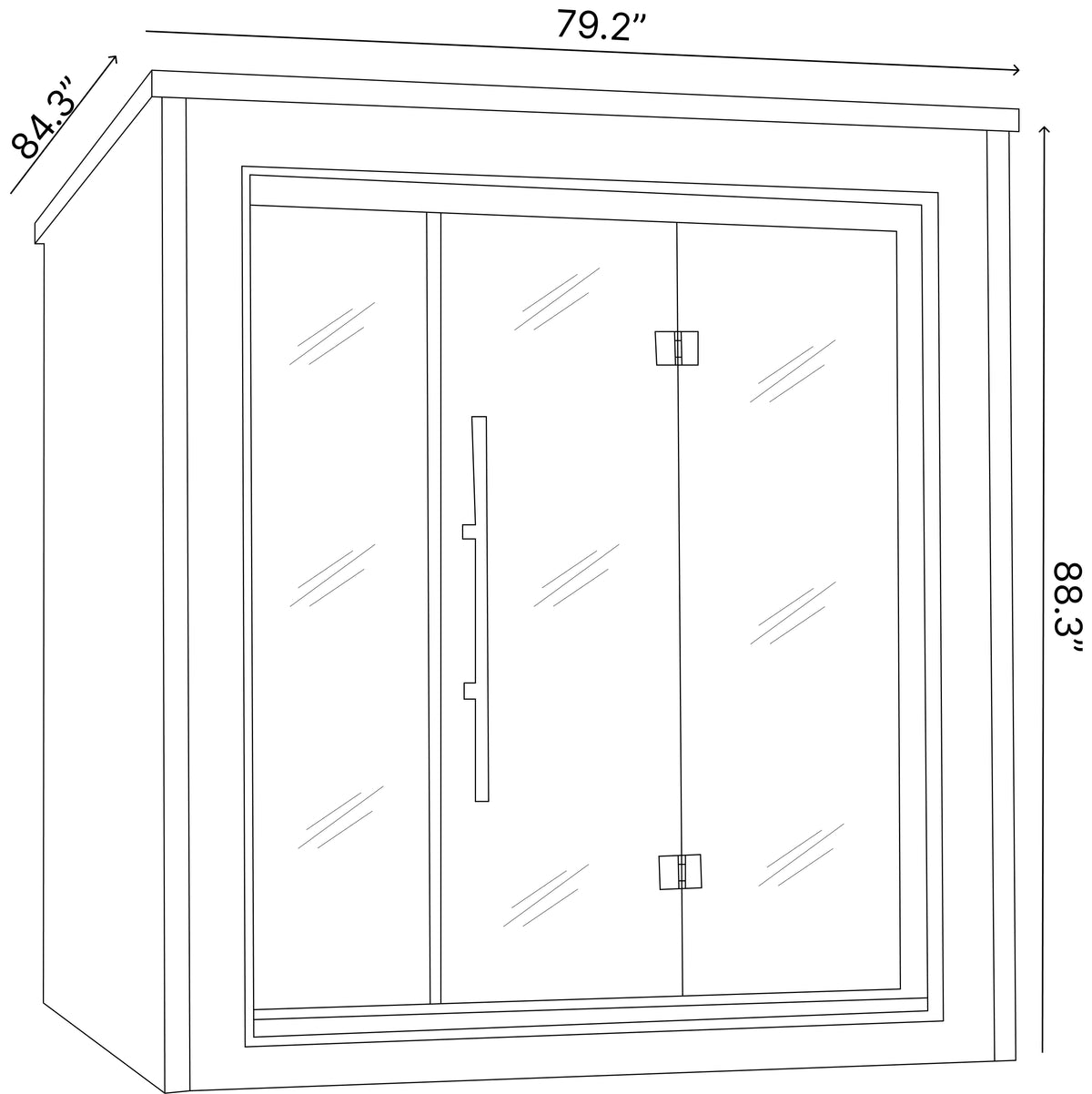Golden Designs Karlstad 6 Person Outdoor-Indoor PureTech Hybrid Full Spectrum Sauna Canadian Red Cedar Interior GDI-8226-01