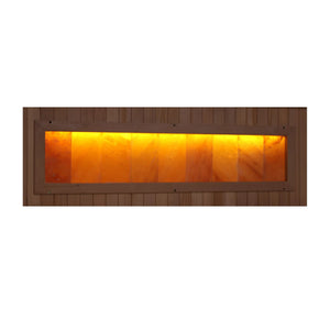 Golden Designs 3-Person Corner Full Spectrum PureTech™ Near Zero EMF FAR Infrared Sauna with Himalayan Salt Bar (Canadian Hemlock) GDI-8035-02