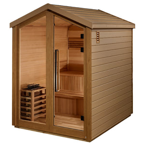 Golden Designs Kaarina 6 Person Outdoor Traditional Sauna (GDI-8506-01) - Canadian Red Cedar Interior