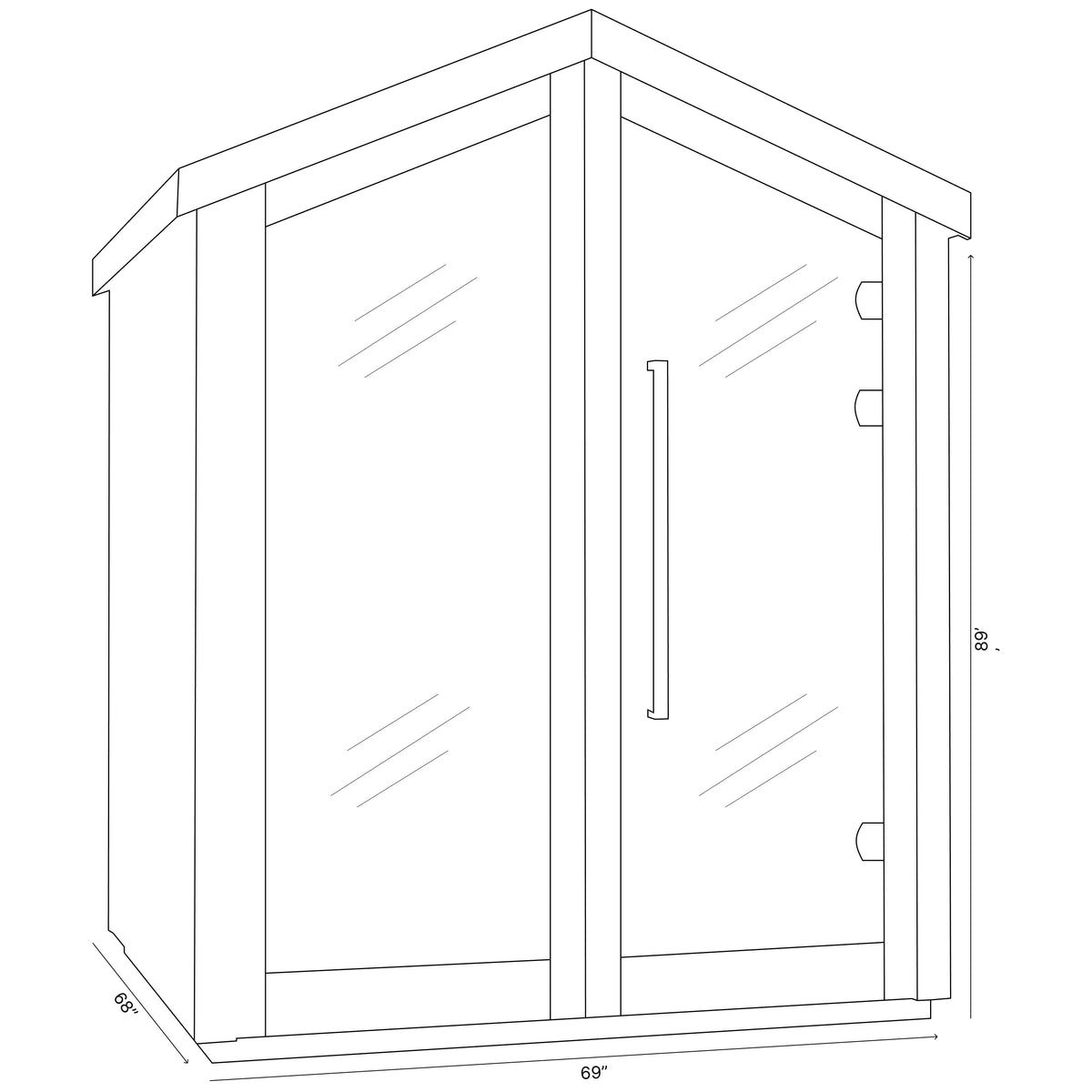 Golden Designs Savonlinna 3 Person Outdoor Traditional Sauna (GDI-8503-01) - Canadian Red Cedar Interior