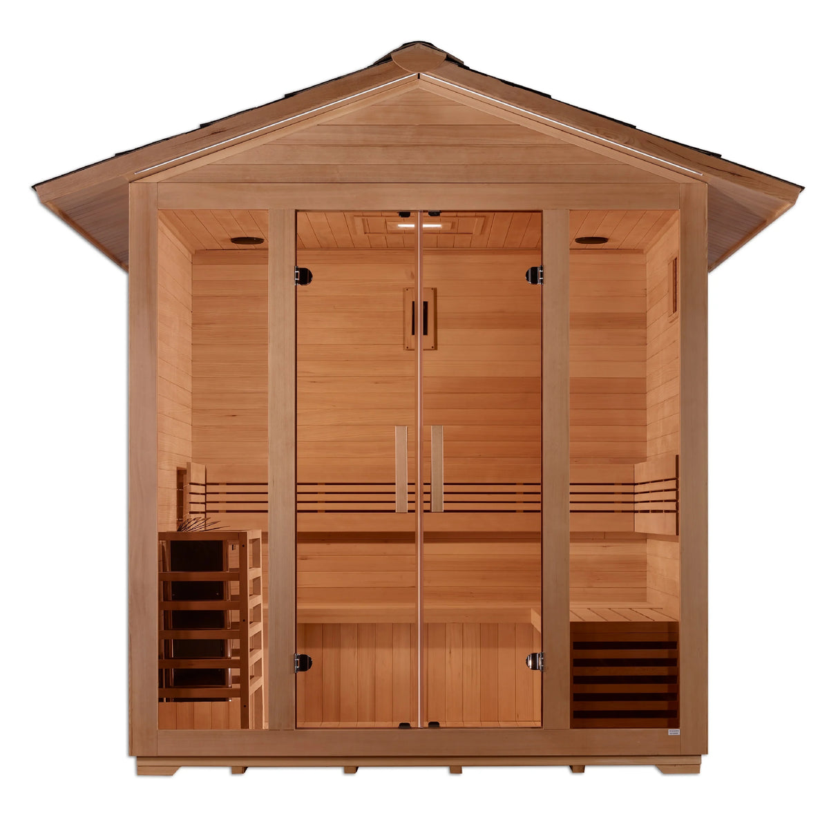 Golden Designs "Vorarlberg" 5 Person Traditional Outdoor Sauna - Canadian Hemlock GDI-8105-01
