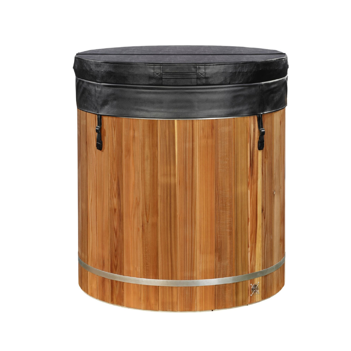 Golden Design Dynamic Cold Therapy Cedar Barrel Spa – Stainless Steel (Tub Only) DCT-B-042-SSPC-34