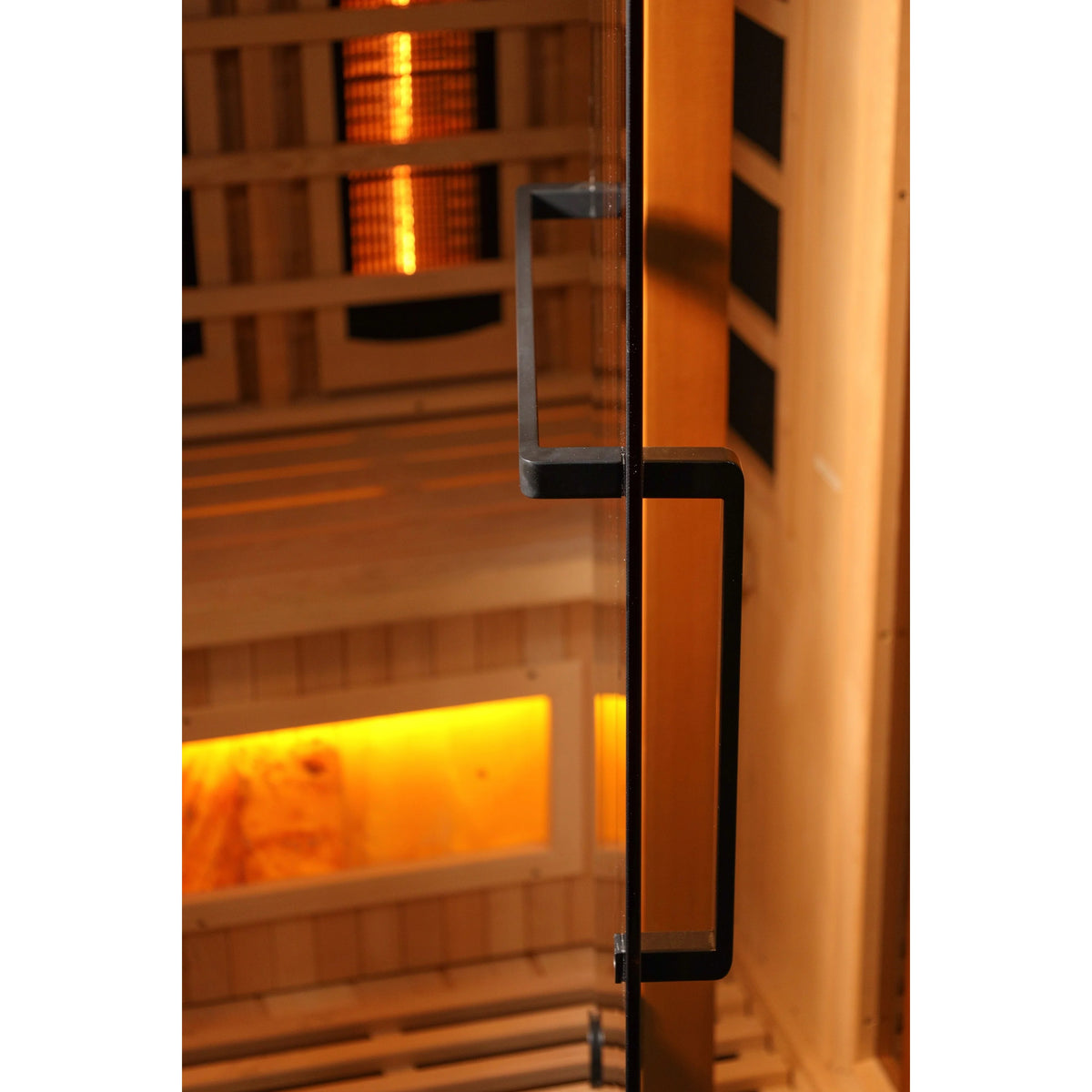 Golden Designs 2025 Reserve Edition Full Spectrum Infrared Sauna with Himalayan Salt Bar (Canadian Hemlock) 1 Person GDI-8010-03
