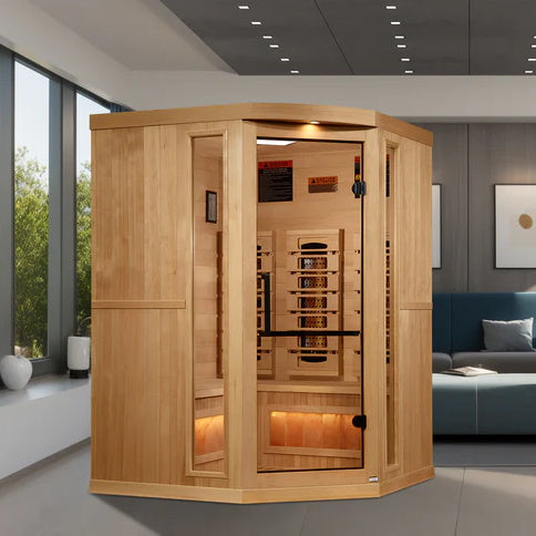 Golden Designs 3 Person 2025 Reserve Edition Full Spectrum with Himalayan Salt Bar (Canadian Hemlock) GDI-8035-03