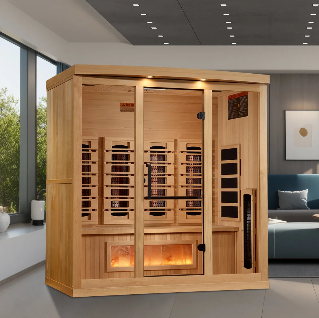 Golden Designs 4 Person 2025 Reserve Edition Full Spectrum with Himalayan Salt Bar (Canadian Hemlock) GDI-8040-03