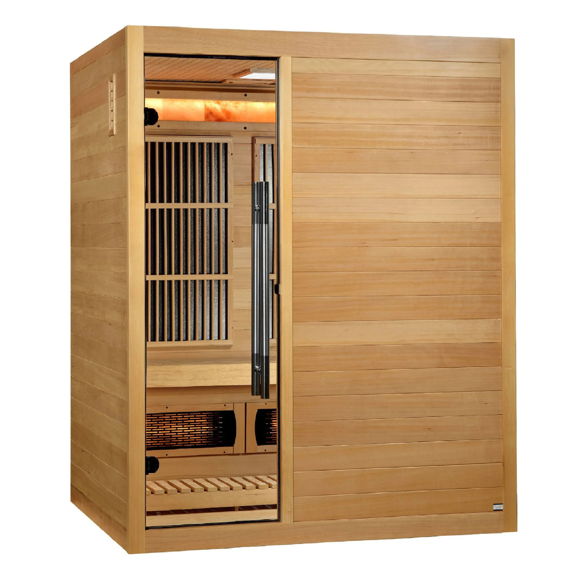 Golden Designs 2025 Soria 3 Person Hybrid Sauna (Indoor) Full Spectrum and Harvia Traditional Stove GDI-8330-01