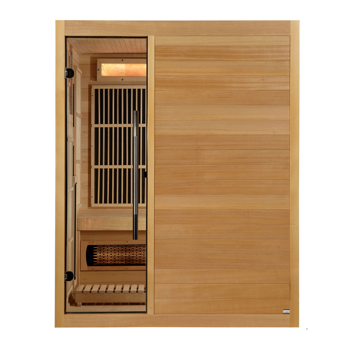 Golden Designs 2025 Soria 3 Person Hybrid Sauna (Indoor) Full Spectrum and Harvia Traditional Stove GDI-8330-01