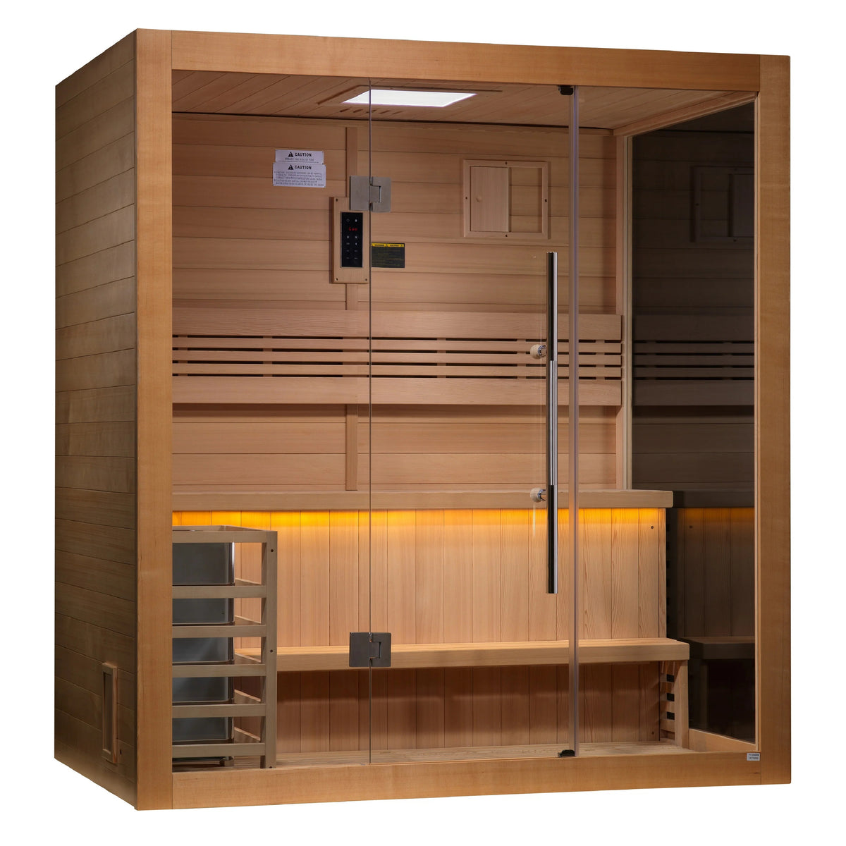 Golden Designs "Forssa Edition" 3-4 Person Traditional Steam Sauna Canadian Red Cedar Interior GDI-7203-01