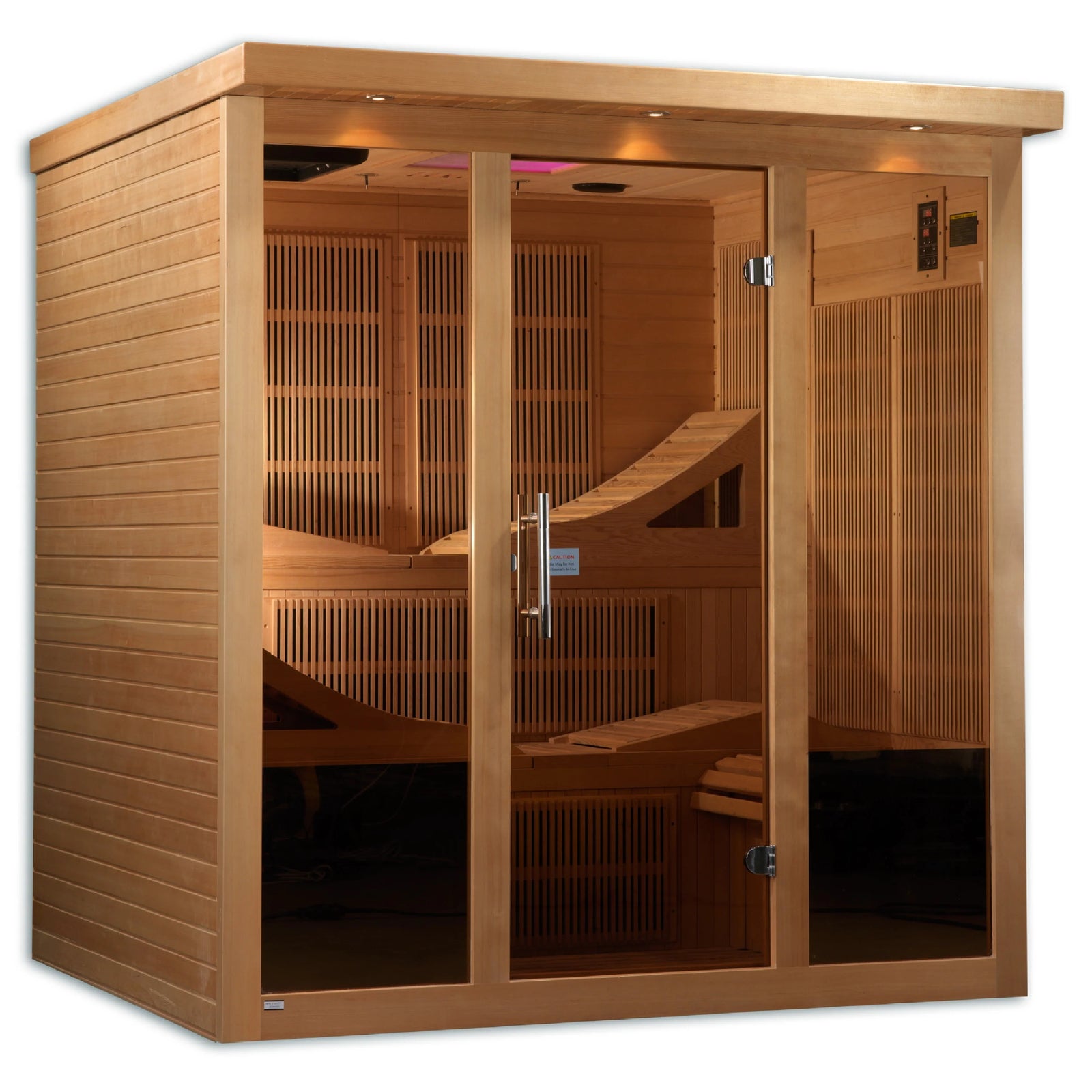 Golden Designs Monaco 6-person PureTech Near Zero EMF (Under 2MG) FAR Infrared Sauna (Canadian Hemlock) GDI-6996-01