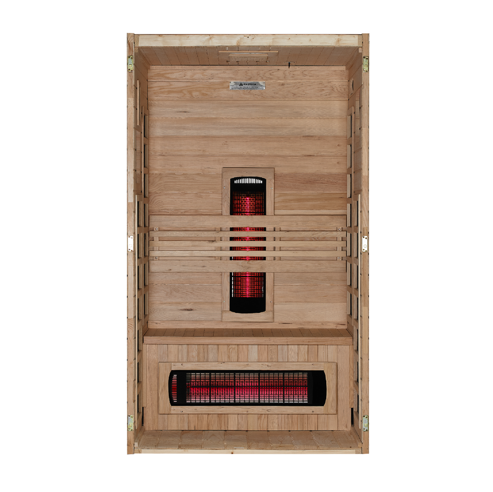 Golden Designs ***New 2026 Model*** Dynamic Santorini 1-2 Person Full Spectrum Near Zero EMF FAR IR Sauna DYN-6009-03 FS