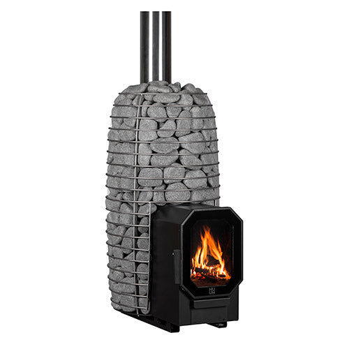 HUUM HIVE Mini LS Flow 8.5kW Wood-Burning Sauna Stove Package with Firebox Extension 128270