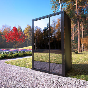 Haljas Hele Nano Up to 2 Person Outdoor Sauna House for Electric Heaters HNSTAE