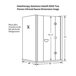 Halotherapy Solutions HaloIR 2000 Two Person Infrared Sauna with Salt Therapy