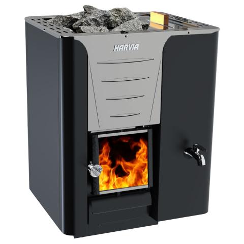 Harvia 24.1kW Pro 20 RS Series Sauna Wood Stove with Water Tank WK200RS