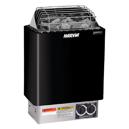 Harvia 6kW Black with Built‑In Controls KIP60B KIP Series Sauna Heater JH60B2401M