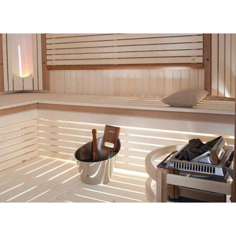 Harvia 6kW Stainless Steel Topclass Series Sauna Heater at 240V 1PH with Built-In Time and Temperature Controls - KV60 - JKV602401