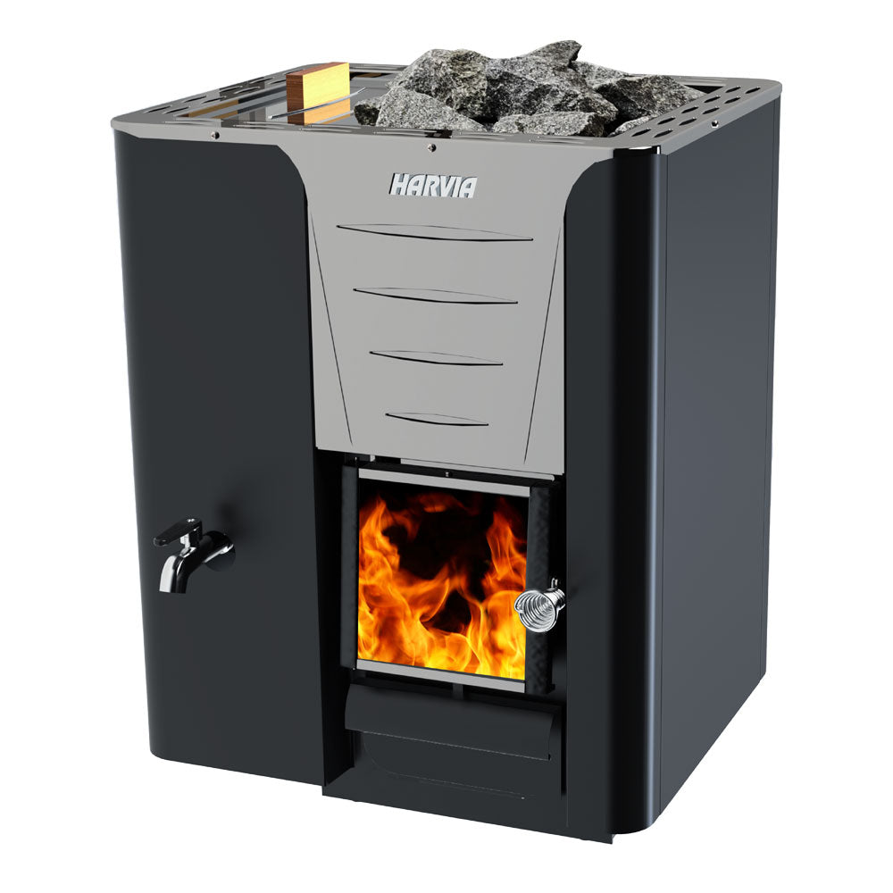 Harvia 24.1kW Pro 20 LS Series Sauna Wood Stove with Water Tank WKPR20LSM