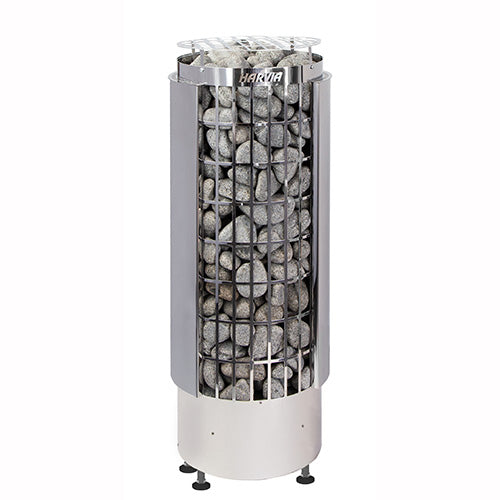 Harvia 6kW Stainless Steel Cilindro Half Series Sauna Heater at 240V 1PH - Cilindro PC60E - HPCS6U1HUL