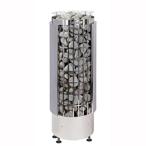 Harvia 6kW Stainless Steel Cilindro Half Series Sauna Heater at 240V 1PH - Cilindro PC60E - HPCS6U1HUL