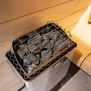 Harvia 6kW Stainless Steel KIP Series Sauna Heater at 240V 1PH with Built-In Controls JH60BU1UL