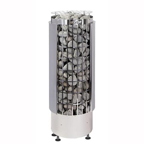 Harvia 9kW Stainless Steel Cilindro Half Series Sauna Heater at 240V 1PH - Cilindro PC90E - HPCS9U1H