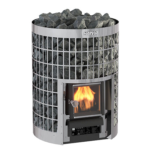 Harvia Cilindro 16 Cilindro Series 16kW Wood-Burning Sauna Stove WKPC16S