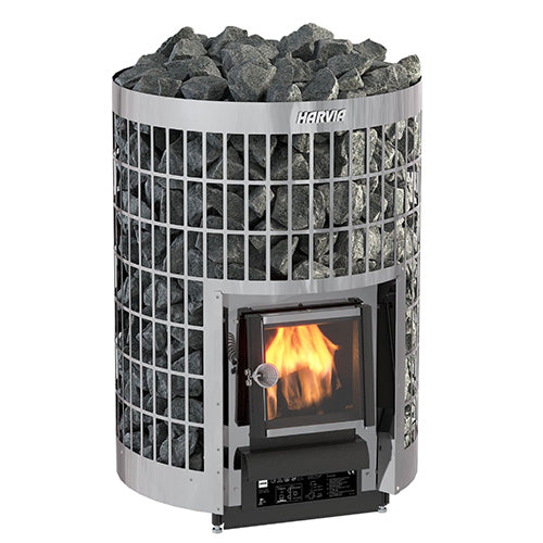 Harvia Cilindro 20 Cilindro Series 17kW Wood-Burning Sauna Stove WKPC20S