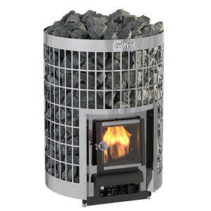 Harvia Cilindro 20 Cilindro Series 17kW Wood-Burning Sauna Stove WKPC20S
