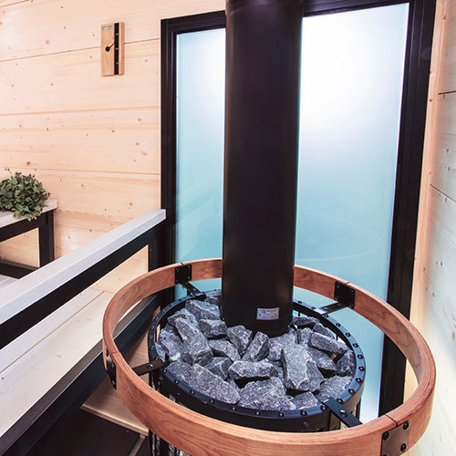 Harvia Legend 240 Duo Legend Series Sauna Wood-Burning Stove/Fireplace Combo WKLE20DUOM