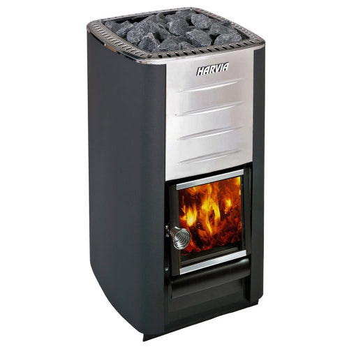 Harvia M3 BK Pkg 16.5kW Wood-Burning Sauna Stove Package M3-PKG-BK