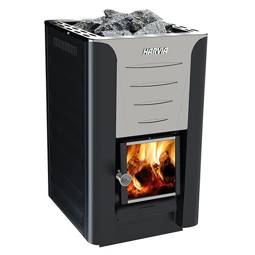 Harvia Pro 20 BK WH Pkg 24kW Wood-Burning Sauna Stove Package PRO20-PKG-BK-WH