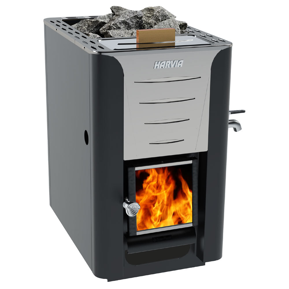 Harvia Pro 20 ES Pro Series ES, 24.1kW, Wood Sauna Stove with Water Tank WKPR20ESM