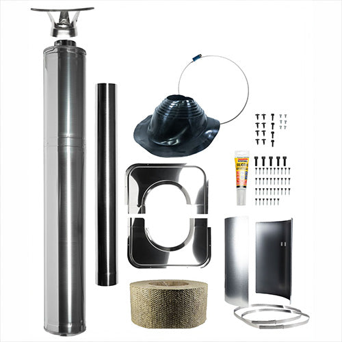 Harvia Sauna Wood Stove Chimney Kit, 1500mm, Stainless Steel WHP1500