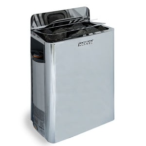 Harvia The Wall Series 8-kW Stainless Steel Sauna Heater Package with Built-In Controls, Model SWS80 129338
