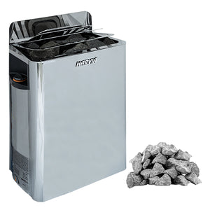 Harvia The Wall Series 8-kW Stainless Steel Sauna Heater Package with Built-In Controls, Model SWS80 129338