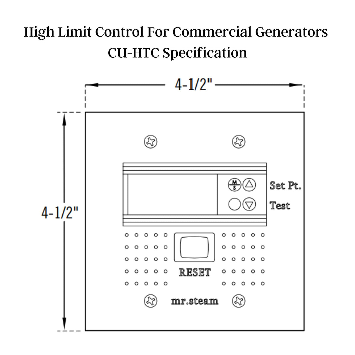 Mr. Steam High Limit Control For Commercial Generators CU-HTC