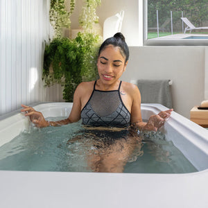 Anzzi Iroquois 67 in. 1-Person Mono-Jet All-in-One Cold Plunge Ice Bath/Hot Tub with Built-in Chiller/Heater in Chestnut CP-CH6732N