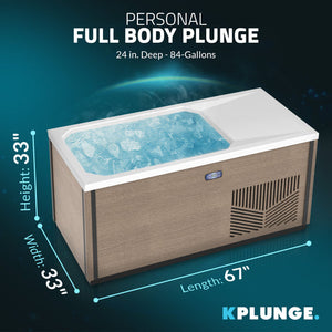 Anzzi Iroquois 67 in. 1-Person Mono-Jet All-in-One Cold Plunge Ice Bath/Hot Tub with Built-in Chiller/Heater in Chestnut CP-CH6732N