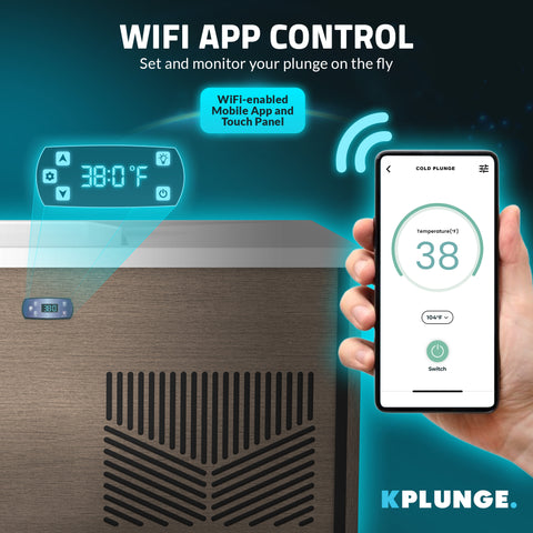 Anzzi Iroquois 67 in. 1-Person Mono-Jet All-in-One Cold Plunge Ice Bath/Hot Tub with Built-in Chiller/Heater in Chestnut CP-CH6732N