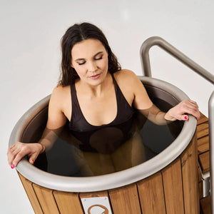 Icetubs IceBarrel Immersion Tub, Thermowood & Stainless Cold Plunge 129674
