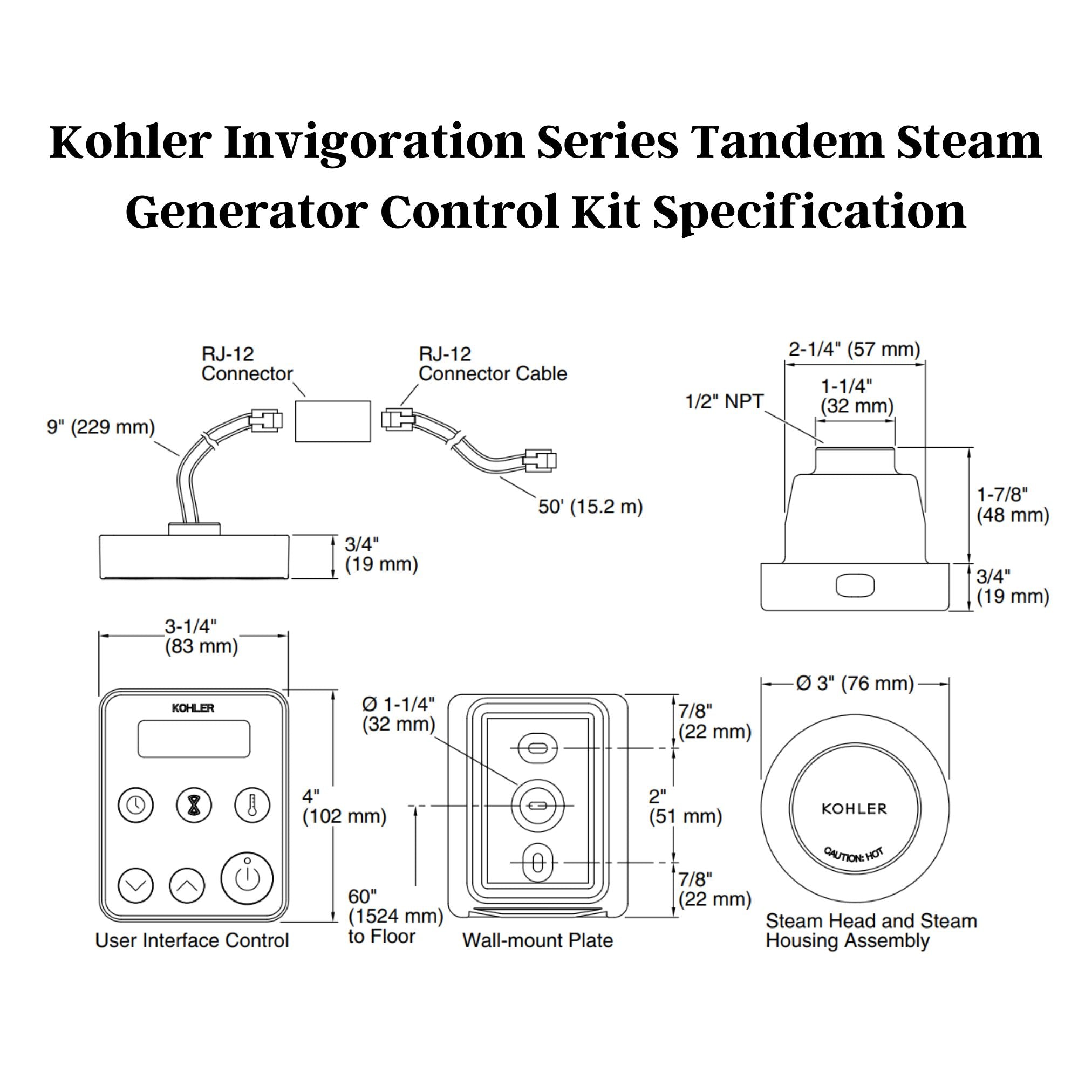 Kohler Generator Load Control Module Kohler K-5558 Invigoration Series Tandem Steam Generator Control Kit ...