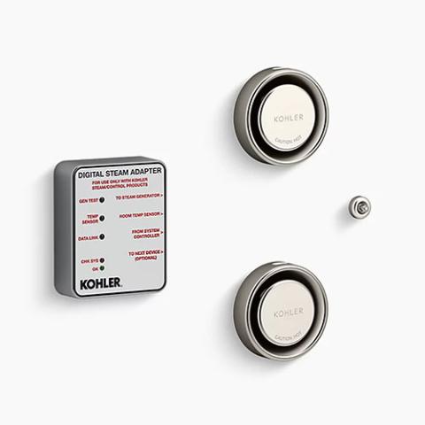 Kohler Tandem Steam Adapter Kit with Two Steam Heads, Temperature Sensor, Adapter K-5549-K1