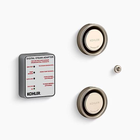 Kohler Tandem Steam Adapter Kit with Two Steam Heads, Temperature Sensor, Adapter K-5549-K1
