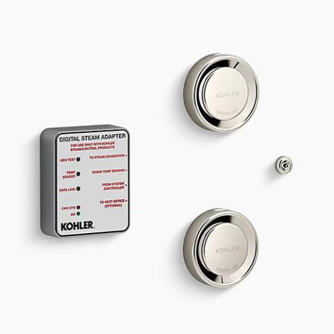 Kohler Tandem Steam Adapter Kit with Two Steam Heads, Temperature Sensor, Adapter K-5549-K1