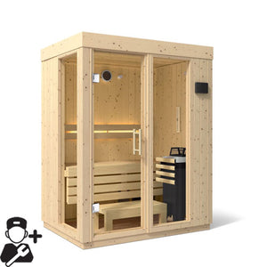 Kohler C1 Indoor Sauna Kit, Scandinavian Spruce, Up to 5 Persons