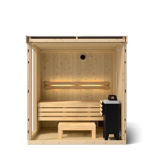 Kohler C1 Indoor Sauna Kit, Scandinavian Spruce, Up to 5 Persons