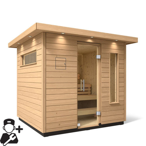 Kohler C2 Outdoor Sauna Kit, Douglas Fir, Up to 6 People